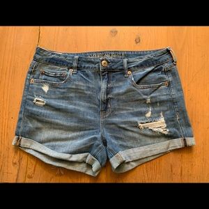 High rise cuffed denim shorts AE Size 12